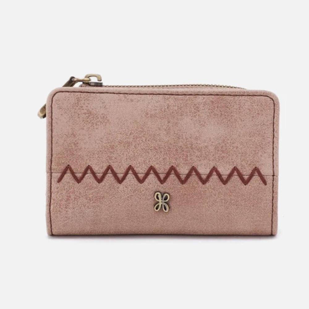 NEW HOBO Buffed Leather Jill Card Case In Hazel